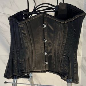 Orchard Corset Black Satin Underbust